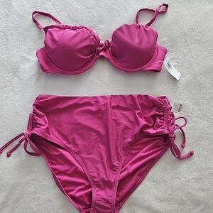 Old Navy Vibrant Pink Bikini Set